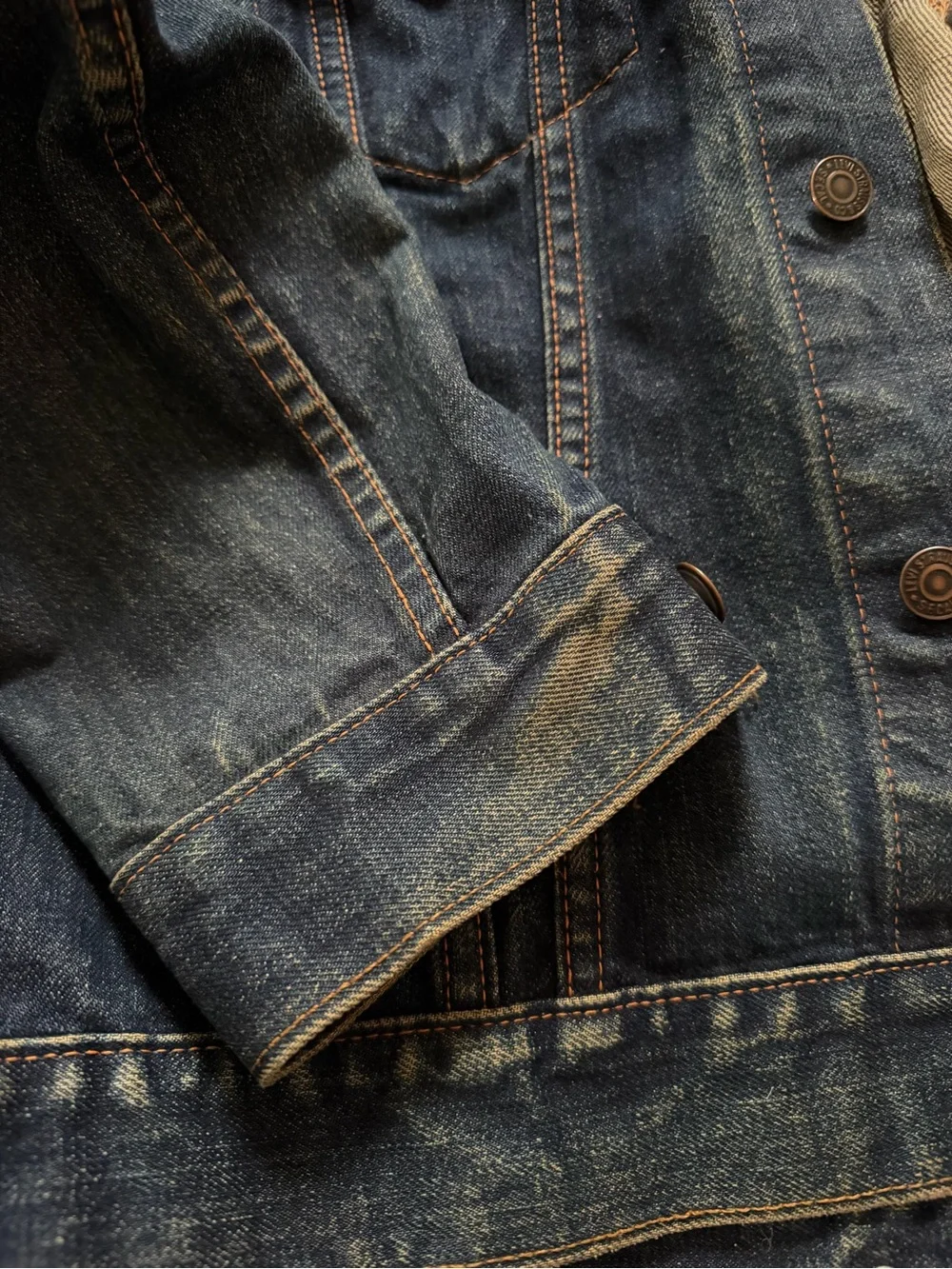 Vintage 60s 70s Levi’s Big E Type 3 III Trucker Denim Jacket USA Dark Wash Rare - Picture 11 of 16